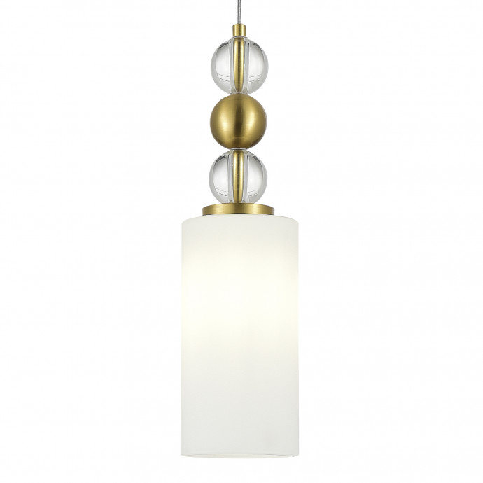 SL2003.303.01 Светильник подвесной ST-Luce латунь/белый E27 1*40W AURORA