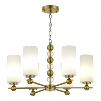 SL2003.303.06 Светильник подвесной ST-Luce латунь/белый E27 6*40W AURORA