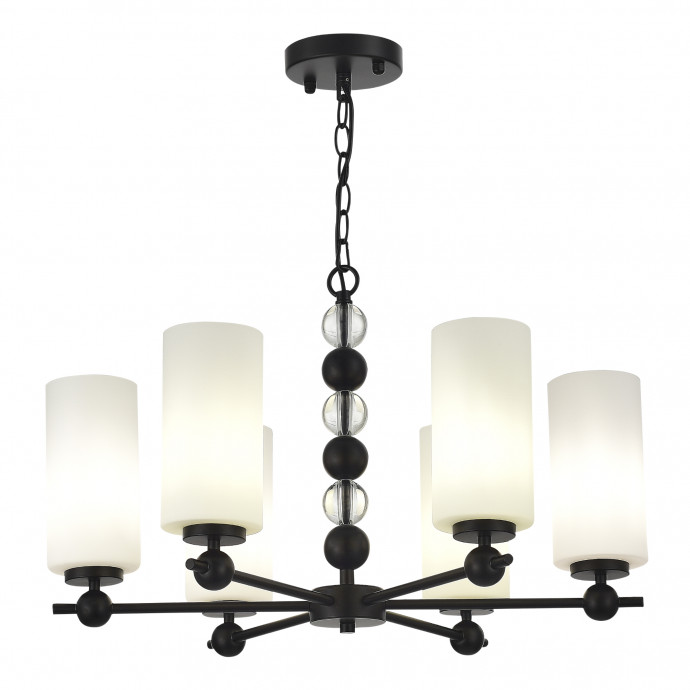 SL2003.403.06 Светильник подвесной ST-Luce черный/белый E27 6*40W AURORA