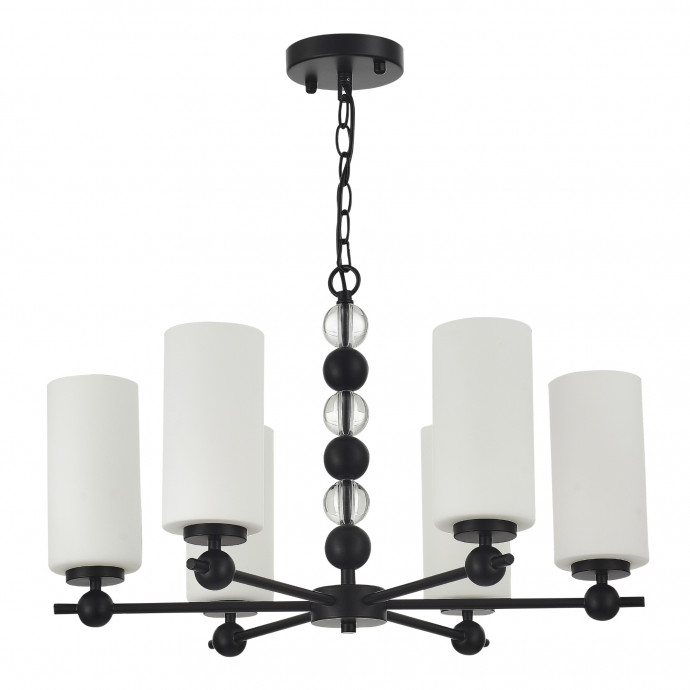 SL2003.403.06 Светильник подвесной ST-Luce черный/белый E27 6*40W AURORA