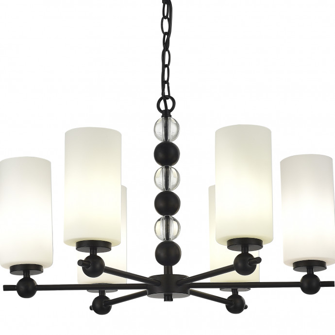 SL2003.403.06 Светильник подвесной ST-Luce черный/белый E27 6*40W AURORA