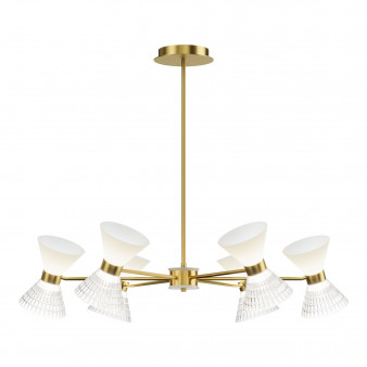 SL2004.303.12 Светильник подвесной ST-Luce латунь/прозрачный, белый, латунь G9 LED 12*5W SPIRIT