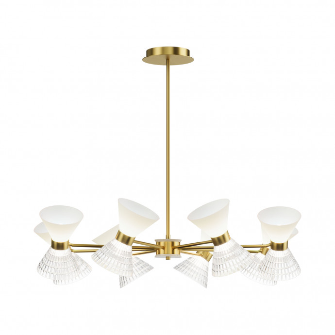 SL2004.303.16 Светильник подвесной ST-Luce латунь/прозрачный, белый, латунь G9 LED 16*5W SPIRIT