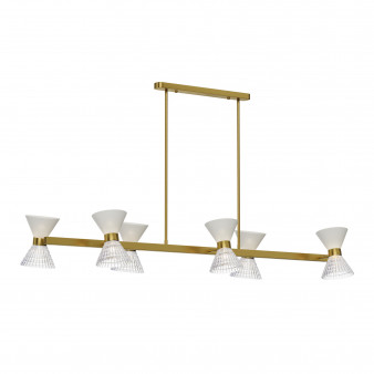 SL2004.313.12 Светильник подвесной ST-Luce латунь/прозрачный, белый, латунь G9 LED 12*5W SPIRIT