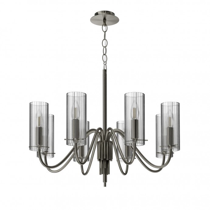 SL2005.103.08 Светильник подвесной ST-Luce никиль/прозрачный E14 8*40W SANTORI