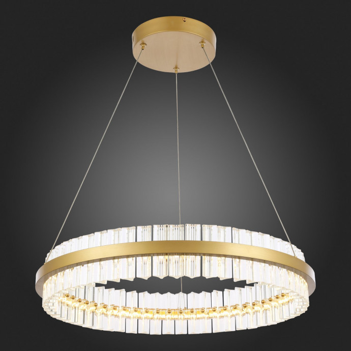 SL383.213.01 Светильник подвесной ST-Luce Матовое золото/Прозрачный LED 1*44W 3000K CHERIO