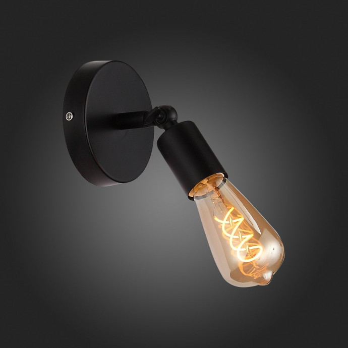 SL419.401.01 Светильник настенный Черный E27 1*60W ANO