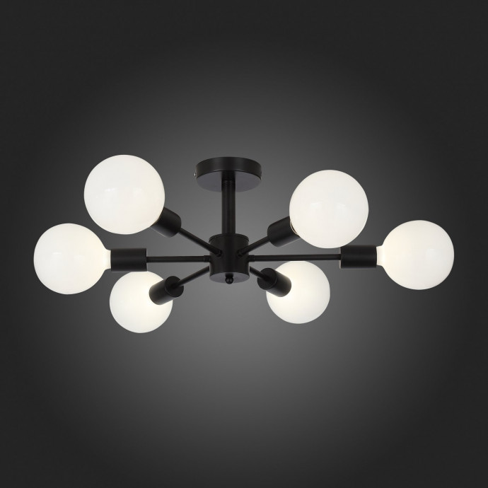 SL419.402.06 Светильник потолочный Черный E27 6*60W ANO