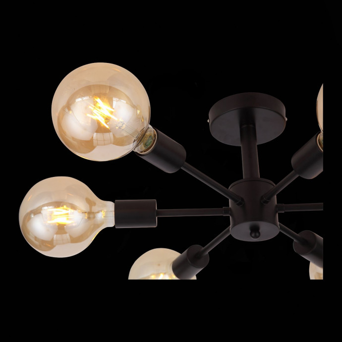 SL419.402.06 Светильник потолочный Черный E27 6*60W ANO