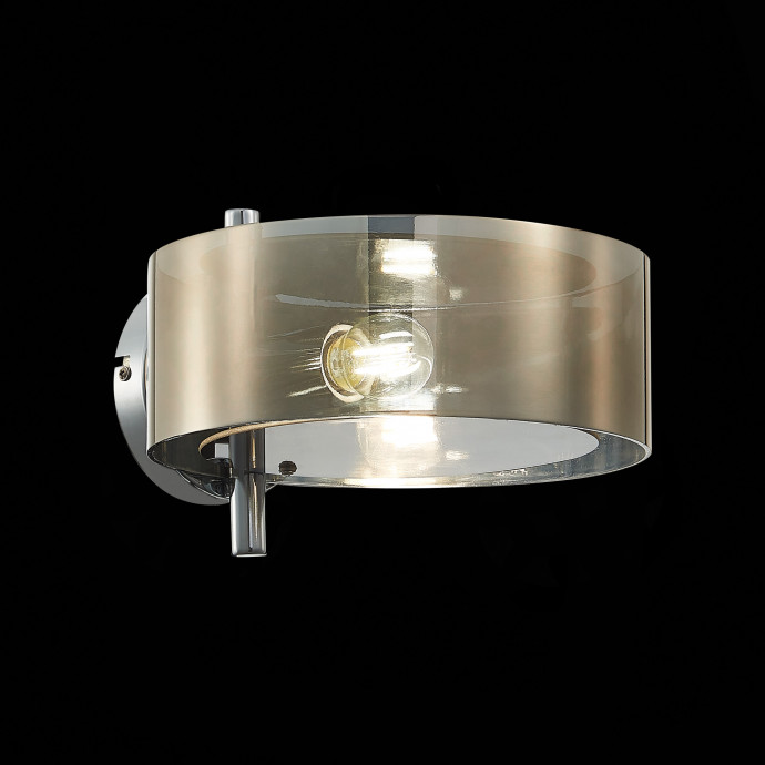 SL483.701.01 Светильник настенный Хром/Дымчатый E27 1*40W FORESTA