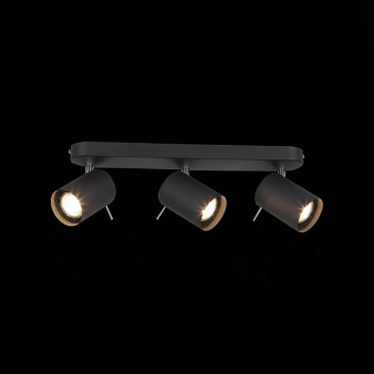 SL597.401.03 Спот ST-Luce Черный, Хром/Черный GU10 LED 3*3W Потолочные светильники