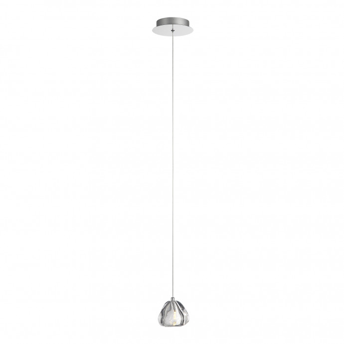 SL6017.101.01 Светильник подвесной ST-Luce Хром/Прозрачный с пузырьками воздуха LED 1*3W 3000K WATERFALL