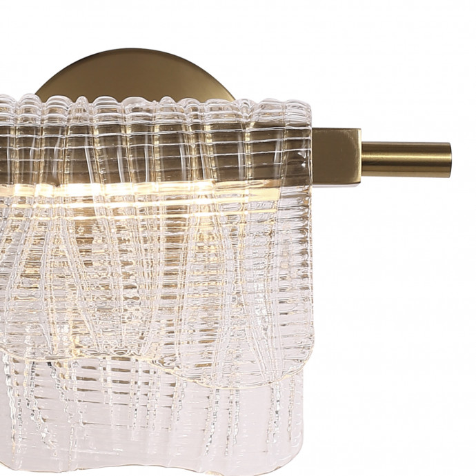 SL6021.201.06 Светильник настенный ST-Luce золотистый/прозрачный LED 1*6W 3000K VOILE