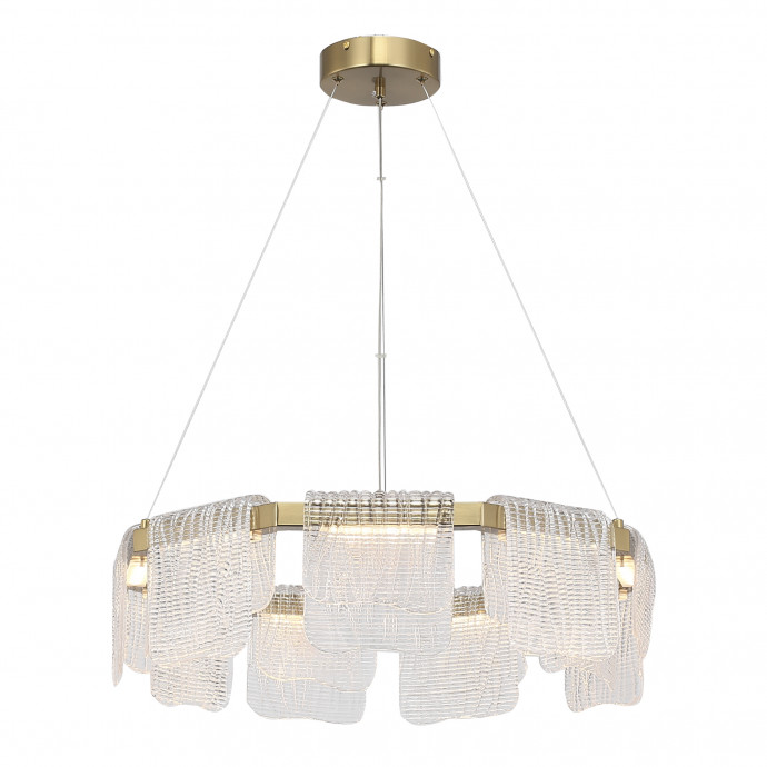 SL6021.203.54 Светильник подвесной ST-Luce золотистый/прозрачный LED 1*54W 3000K VOILE