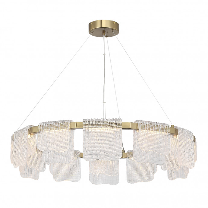 SL6021.203.66 Светильник подвесной ST-Luce золотистый/прозрачный LED 1*66W 3000K VOILE