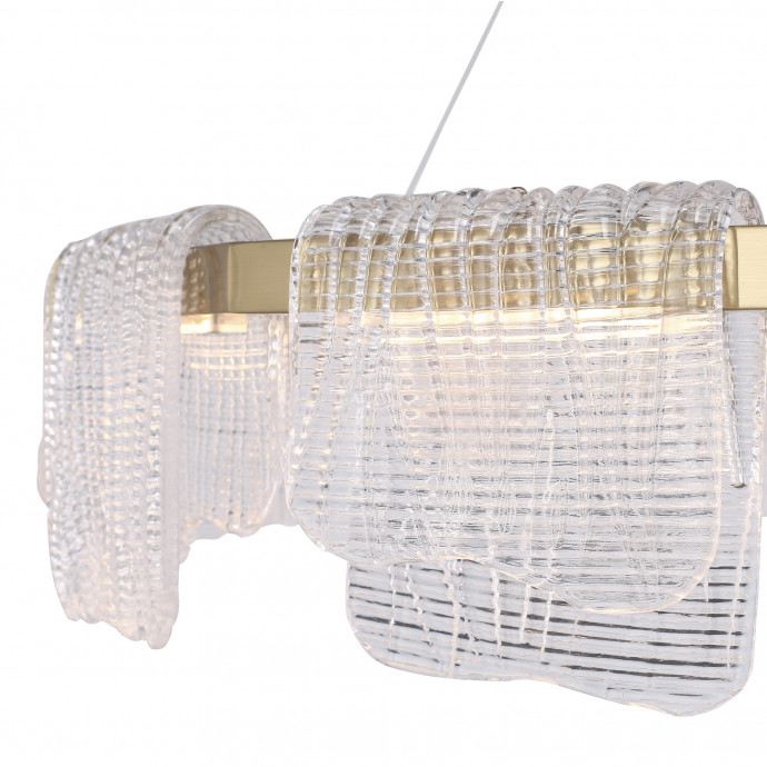 SL6021.203.66 Светильник подвесной ST-Luce золотистый/прозрачный LED 1*66W 3000K VOILE