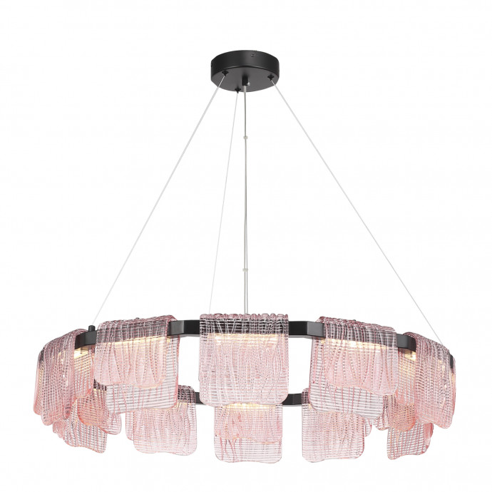 SL6021.403.66 Светильник подвесной ST-Luce черный/розовый LED 1*66W 3000K VOILE