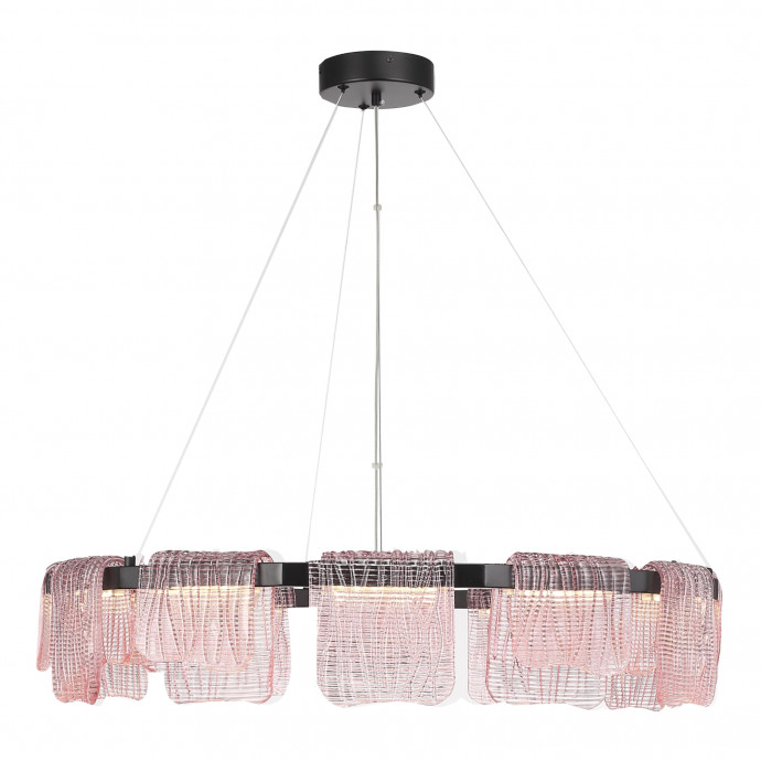 SL6021.403.66 Светильник подвесной ST-Luce черный/розовый LED 1*66W 3000K VOILE