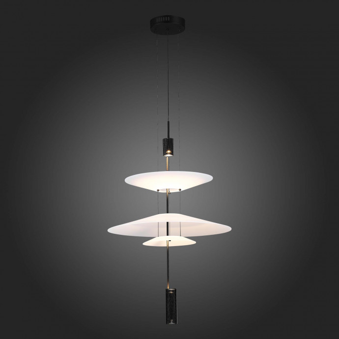 SL6101.413.01 Люстра подвесная ST-Luce Черный/Белый LED 1*15W 3000K ISOLA