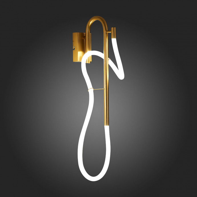 SL6102.301.16 Светильник настенный ST-Luce Латунь/Белый LED 1*16W 4000K SAGRATO