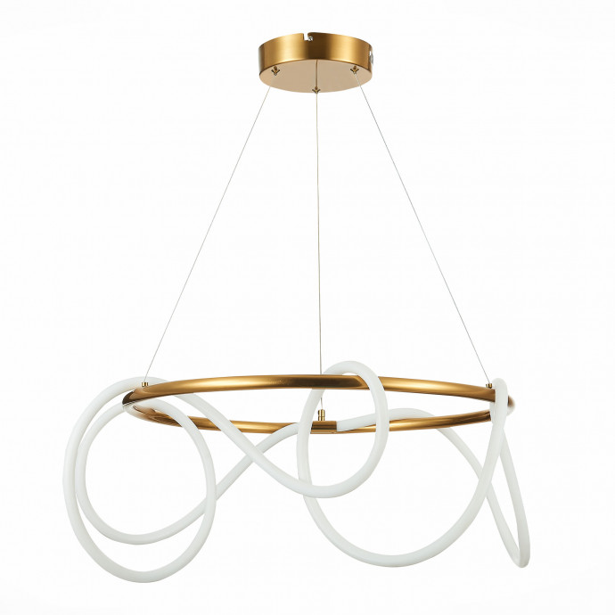 SL6102.303.55 Светильник подвесной ST-Luce Латунь/Белый LED 1*35W 4000K SAGRATO