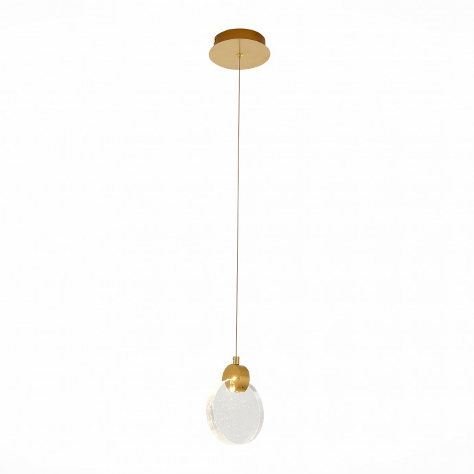 SL6104.203.01 Подвес ST-Luce Золотистый/Прозрачный,С пузырьками воздуха LED 1*3W 3000K MONTECELIO