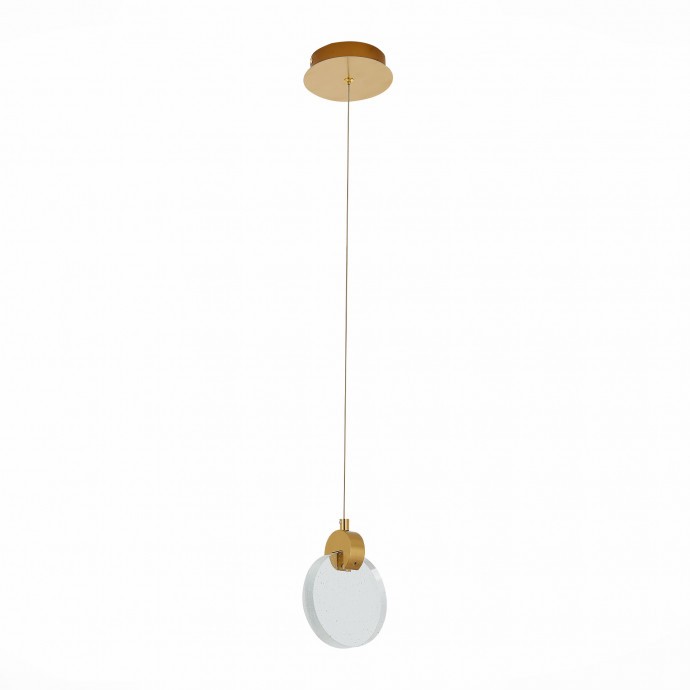 SL6104.203.01 Подвес ST-Luce Золотистый/Прозрачный,С пузырьками воздуха LED 1*3W 3000K MONTECELIO
