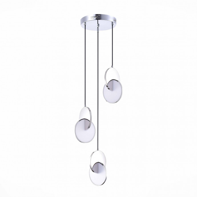 SL6107.103.03 Светильник подвесной ST-Luce Хром/Белый Хром LED 3*12W 3000K Eclisse