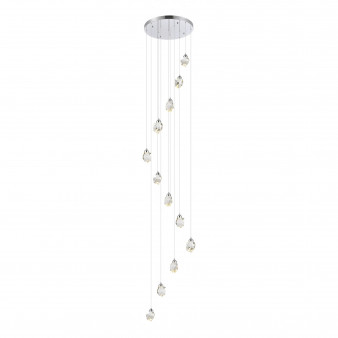 SL6114.103.12 Светильник подвесной ST-Luce Хром/Прозрачный LED 12*3W 3000K CASCATO