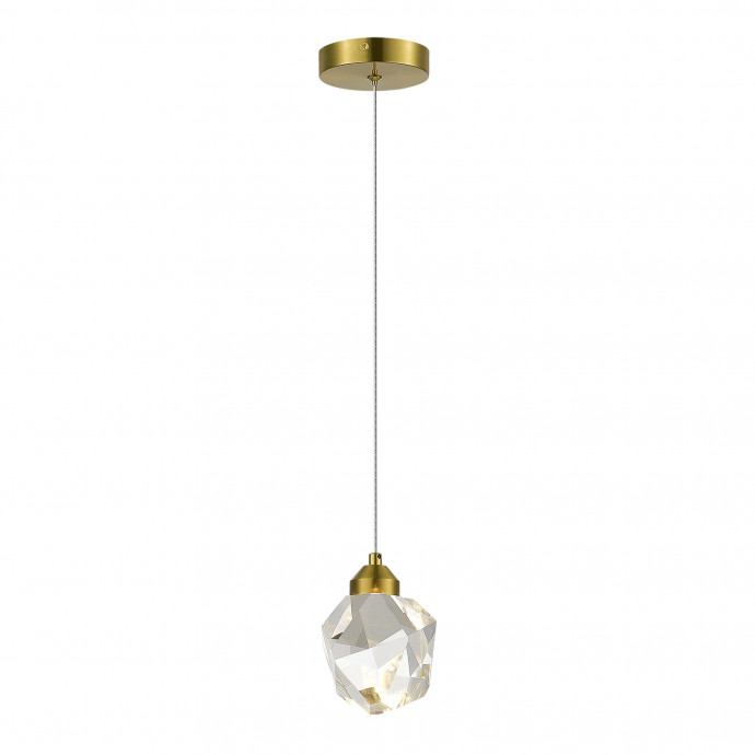 SL6114.203.01 Подвес ST-Luce Золотистый/Прозрачный LED 1*3W 3000K CASCATO