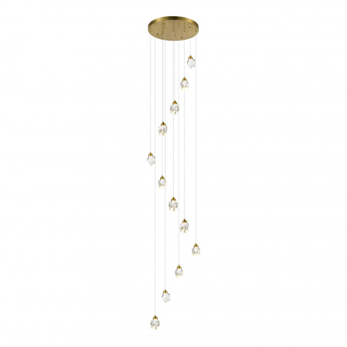 SL6114.203.12 Светильник подвесной ST-Luce Золотистый/Прозрачный LED 12*3W 3000K CASCATO