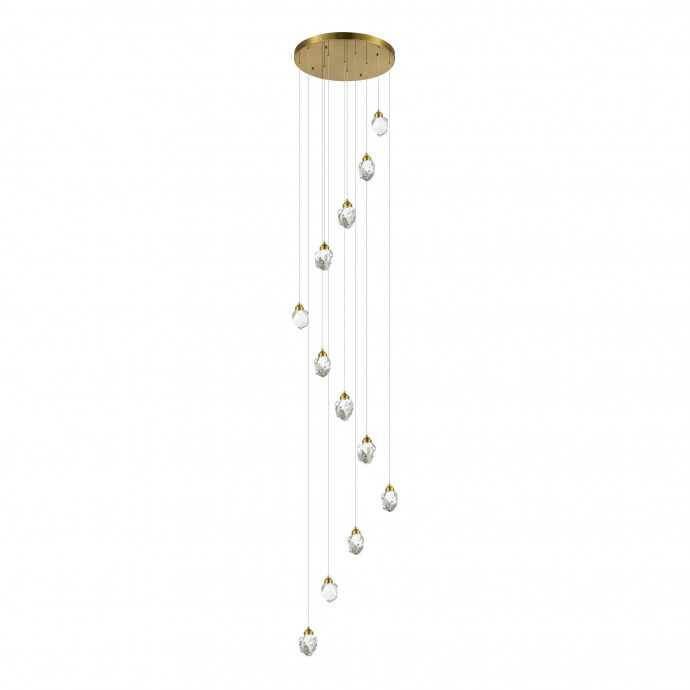 SL6114.203.12 Светильник подвесной ST-Luce Золотистый/Прозрачный LED 12*3W 3000K CASCATO