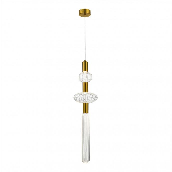 SL6117.203.03 Светильник подвесной ST-Luce Латунь/Золотой, Прозрачный LED 3*3W 3000K TACCHE