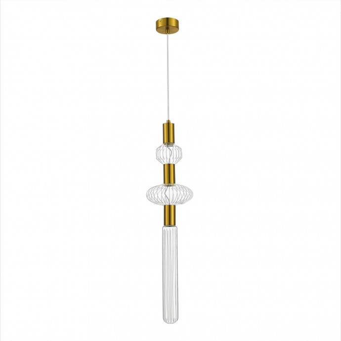 SL6117.203.03 Светильник подвесной ST-Luce Латунь/Золотой, Прозрачный LED 3*3W 3000K TACCHE