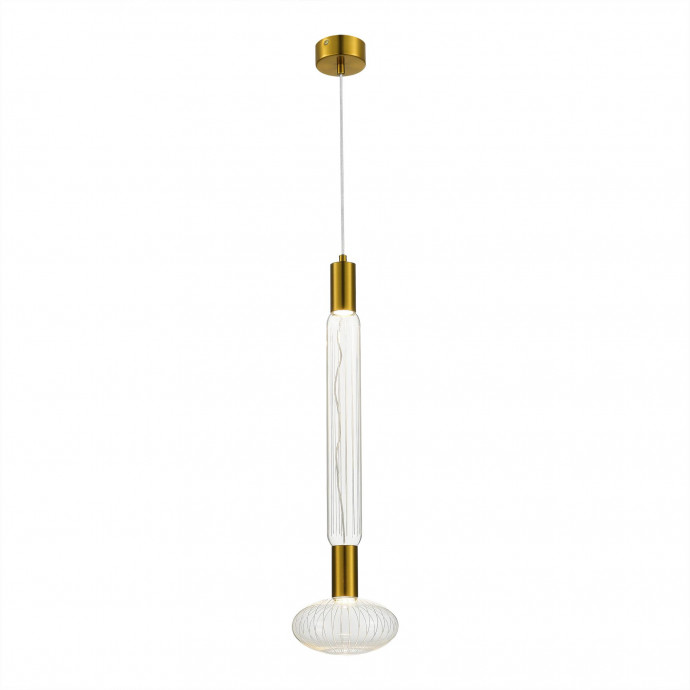 SL6117.213.02 Светильник подвесной ST-Luce Латунь/Золотой, Прозрачный LED 2*3W 3000K TACCHE
