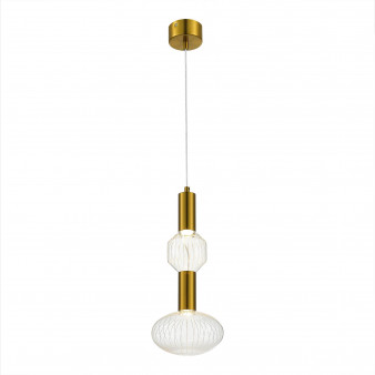 SL6117.223.02 Светильник подвесной ST-Luce Латунь/Золотой, Прозрачный LED 2*3W 3000K TACCHE
