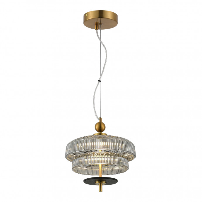 SL6122.303.01 Светильник подвесной ST-Luce Латунь/Латунь, Дымчатый LED 1*8W 3000K ORIENTAL
