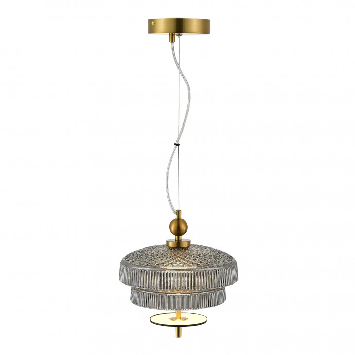 SL6122.303.01 Светильник подвесной ST-Luce Латунь/Латунь, Дымчатый LED 1*8W 3000K ORIENTAL
