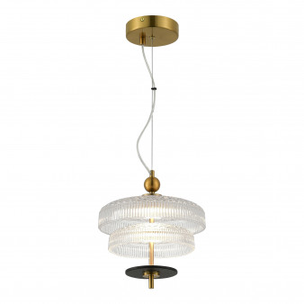 SL6122.313.01 Светильник подвесной ST-Luce Латунь/Прозрачный, Латунь LED 1*8W 3000K ORIENTAL