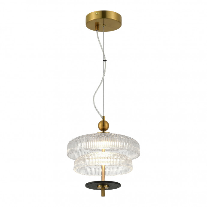 SL6122.313.01 Светильник подвесной ST-Luce Латунь/Прозрачный, Латунь LED 1*8W 3000K ORIENTAL