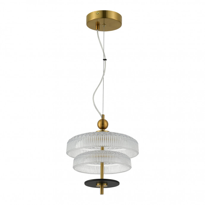 SL6122.313.01 Светильник подвесной ST-Luce Латунь/Прозрачный, Латунь LED 1*8W 3000K ORIENTAL