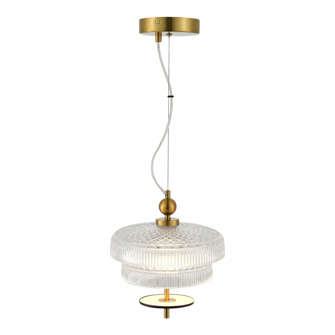 SL6122.313.01 Светильник подвесной ST-Luce Латунь/Прозрачный, Латунь LED 1*8W 3000K ORIENTAL