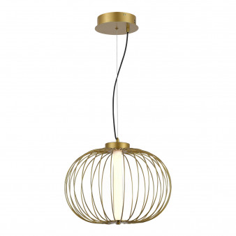 SL6124.203.01 Светильник подвесной ST-Luce Золотистый/Золотистый LED 1*10W 3000K SLICE