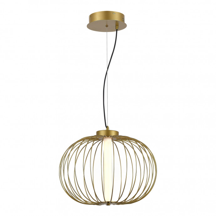 SL6124.203.01 Светильник подвесной ST-Luce Золотистый/Золотистый LED 1*10W 3000K SLICE