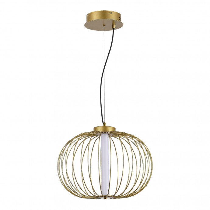 SL6124.203.01 Светильник подвесной ST-Luce Золотистый/Золотистый LED 1*10W 3000K SLICE
