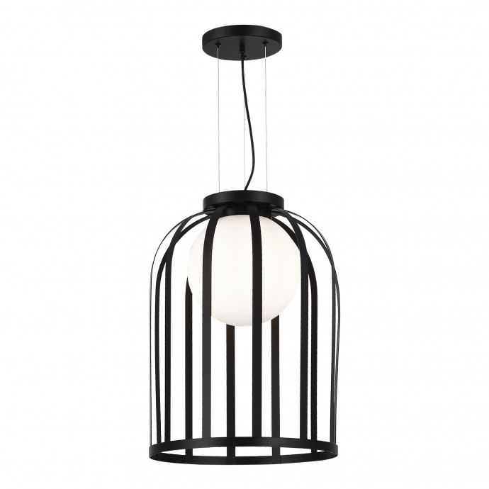 SL6129.403.01 Светильник подвесной ST-Luce Черный/Белый E27 1*60W NORDIC