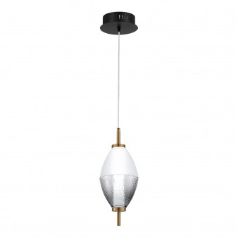 SL6130.403.06 Светильник подвесной ST-Luce Черный/Белый, Дымчатый LED 1*8W 3000K ICE