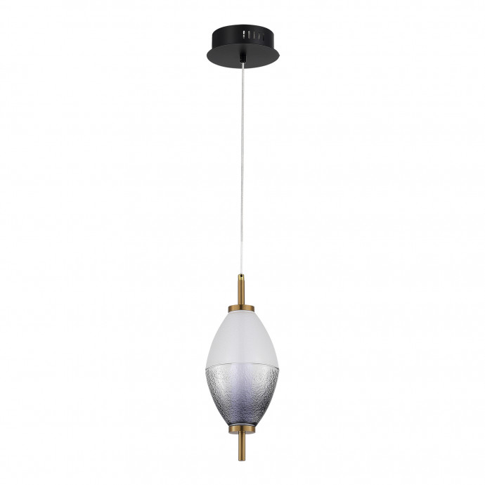 SL6130.403.06 Светильник подвесной ST-Luce Черный/Белый, Дымчатый LED 1*8W 3000K ICE