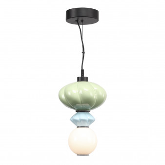 SL6134.403.01 Светильник подвесной ST-Luce черный/зелёный, синий, опаловый LED 1*8W 3000K FLORENTINI
