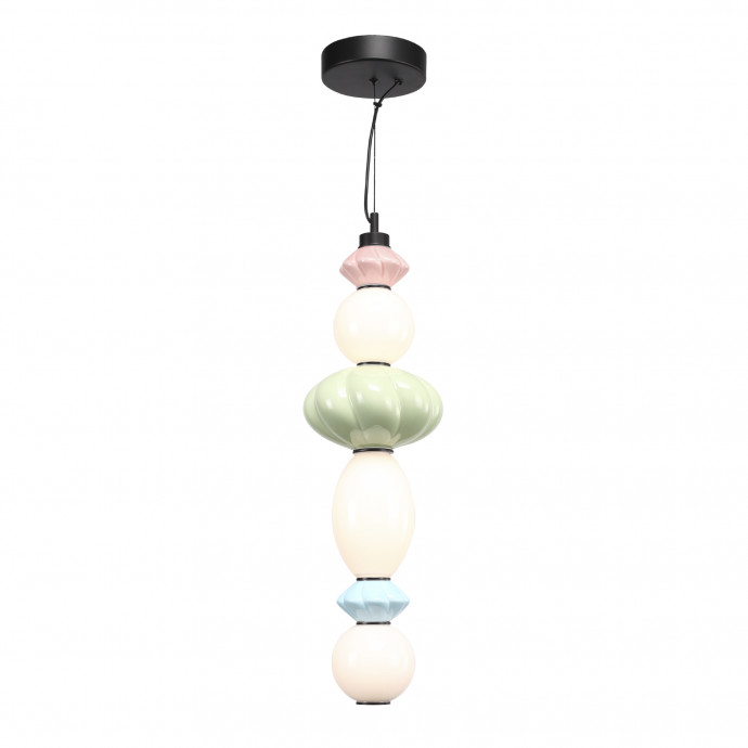 SL6134.433.01 Светильник подвесной ST-Luce черный/розовый, зеленый, синий, опаловый LED 1*24W 3000K FLORENTINI
